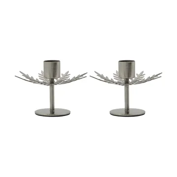 Snowflake ljusstake 2-pack - Silver finish - House Doctor