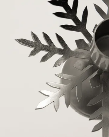 Snowflake ljusstake 2-pack - Silver finish - House Doctor