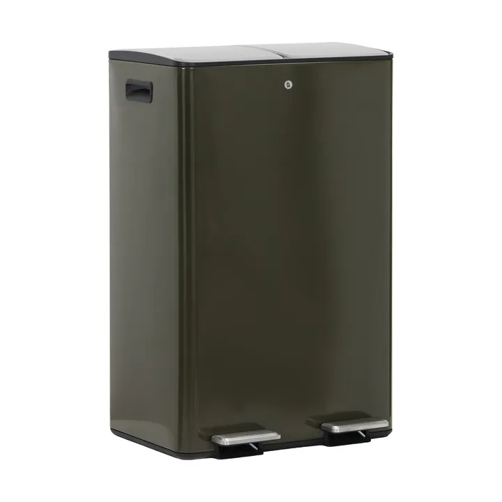 Sort papperskorg - Deep green, 46x35,5x71 cm - House Doctor