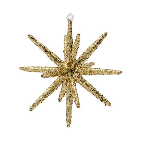 Spike julgransstjärna Ø12 cm 4-pack, Brunmässing-glitter House Doctor