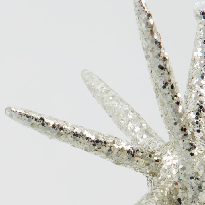 Spike julgransstjärna Ø12 cm 4-pack, Silvermässing-glitter House Doctor