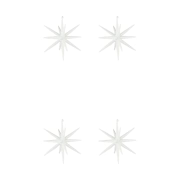 Spike julgransstjärna Ø12 cm 4-pack - Vitmässing-glitter - House Doctor