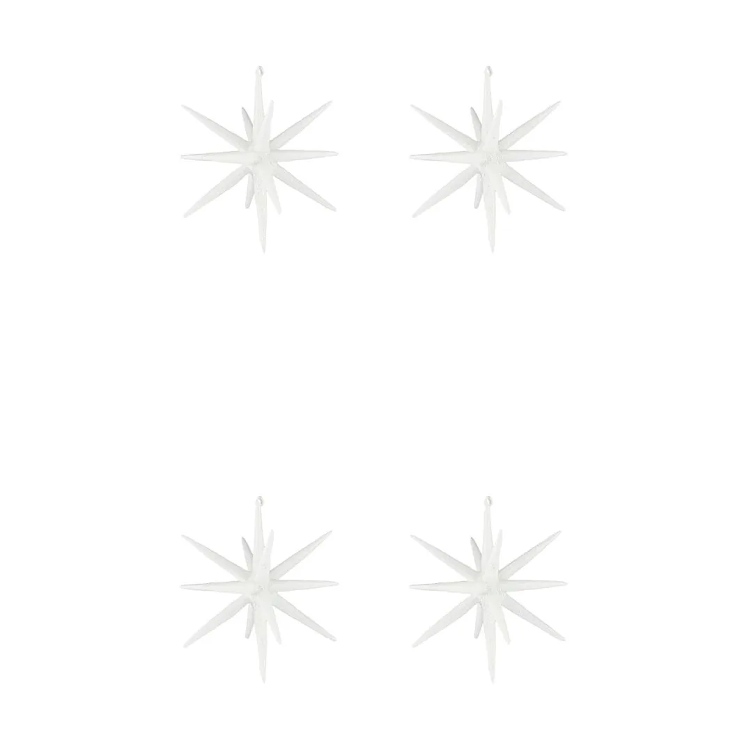 House Doctor Spike julgransstjärna Ø12 cm 4-pack Vitmässing-glitter