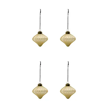 Spin julhänge 4-pack - Champagne - House Doctor