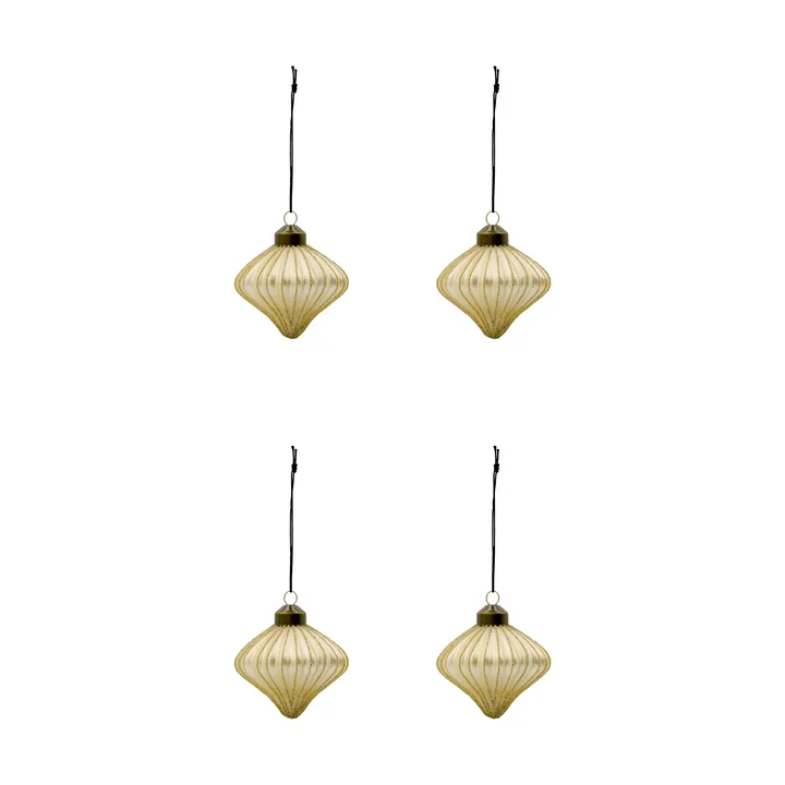 Spin julhänge 4-pack - Champagne - House Doctor