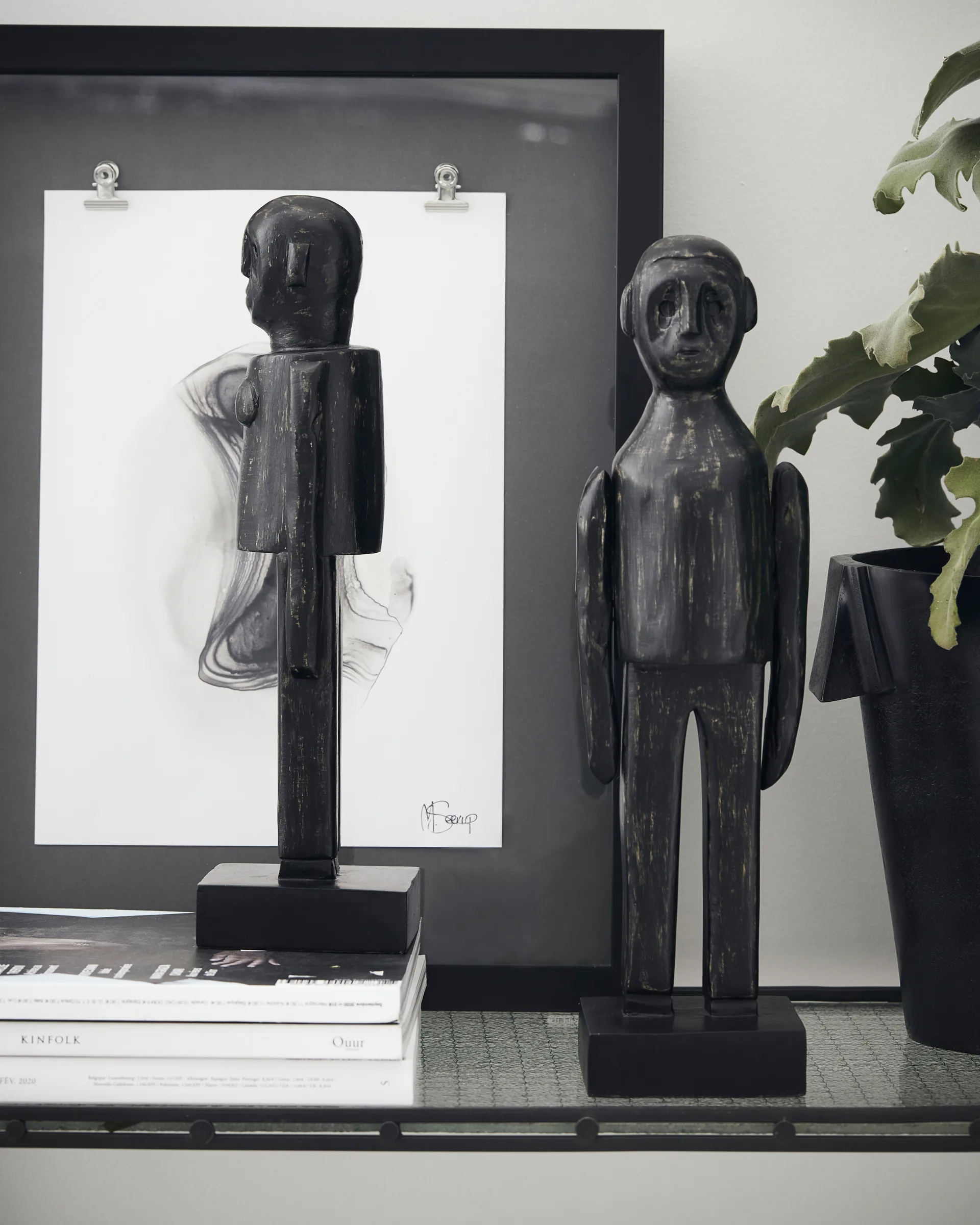 Spouses konstverk 32 cm 2 delar, Svart House Doctor