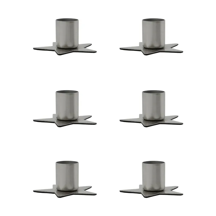 Stage ljusstake 6-pack - Silver - House Doctor