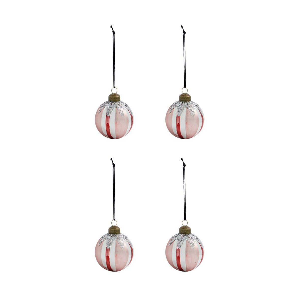 House Doctor Star julkula 6 cm 4-pack Röd | Skandinavisk Design | Juldekorationer & Julpynt | Röd