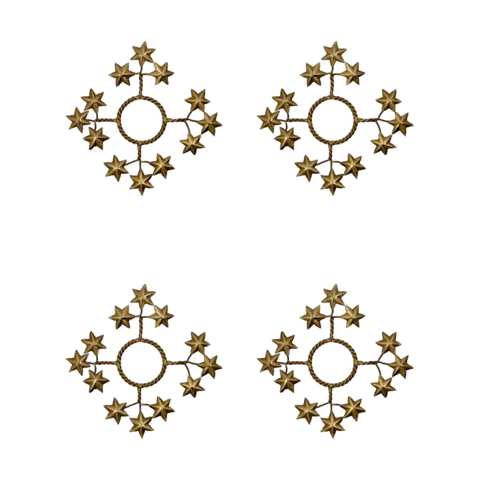 Star ljusmanschett 4-pack, Gyllene House Doctor