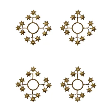 Star ljusmanschett 4-pack - Gyllene - House Doctor