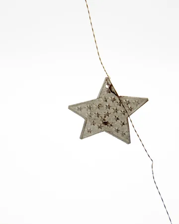 Stars girlang - Silver finish, 200 cm - House Doctor