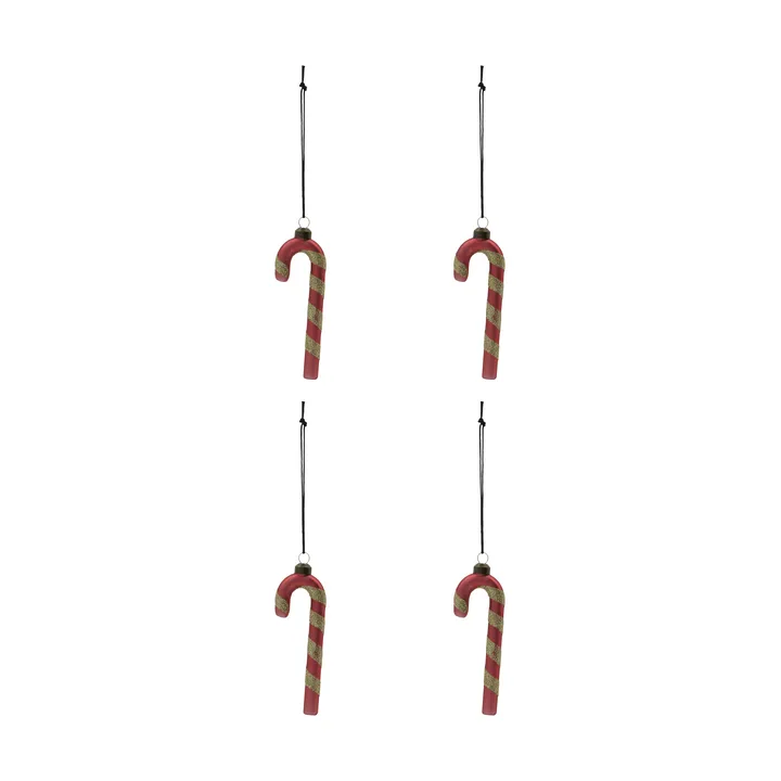 Stick julhänge 4-pack - Dammig röd - House Doctor
