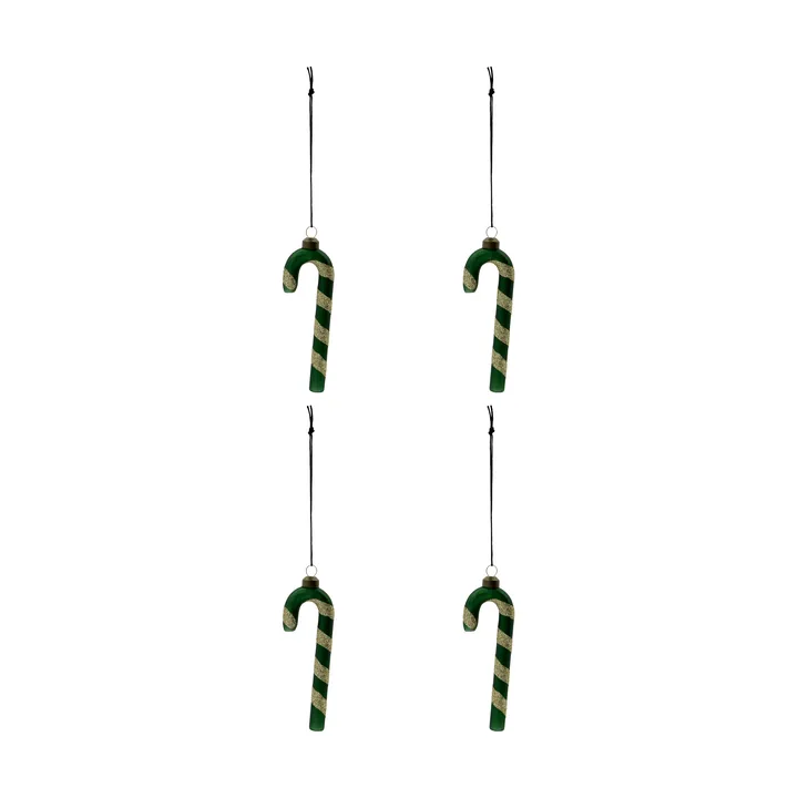 Stick julhänge 4-pack - Grön - House Doctor