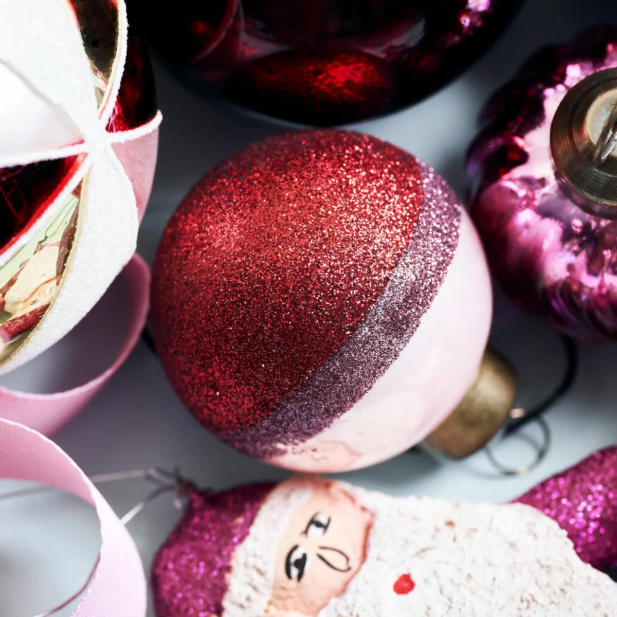 Stripe julkula Ø5 cm, Rosa-röd House Doctor