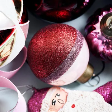 Stripe julkula Ø5 cm - Rosa-röd - House Doctor