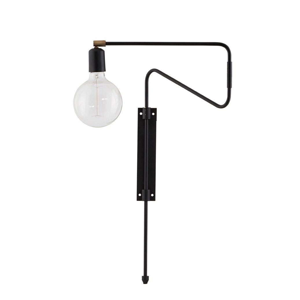 House Doctor Swing vägglampa svart liten, 35 cm | Skandinavisk Design | Vägglampor | Svart