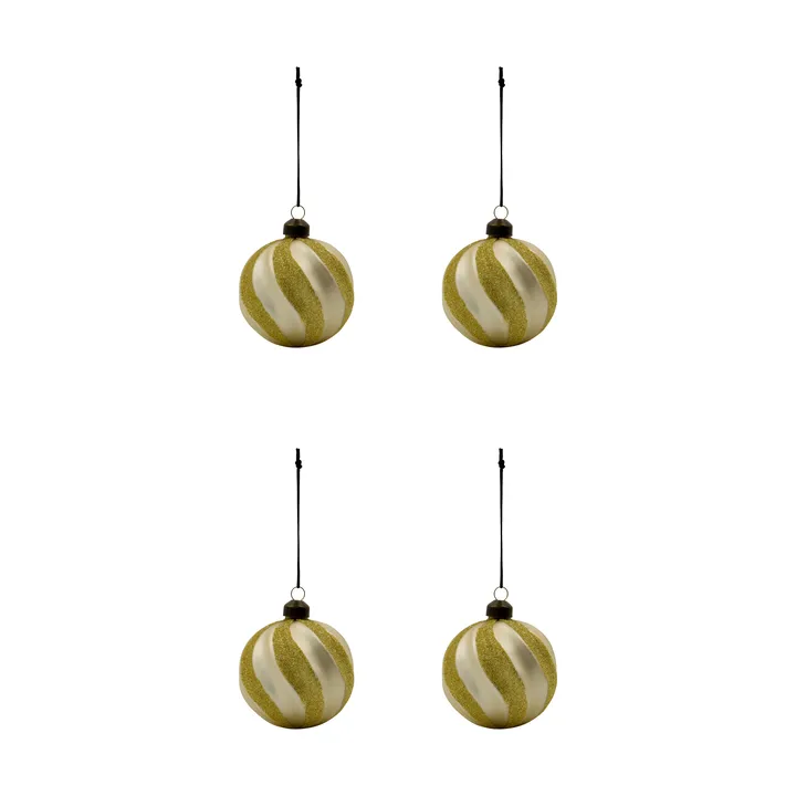 Swirl julgranskula 4-pack - Champagne-guld - House Doctor