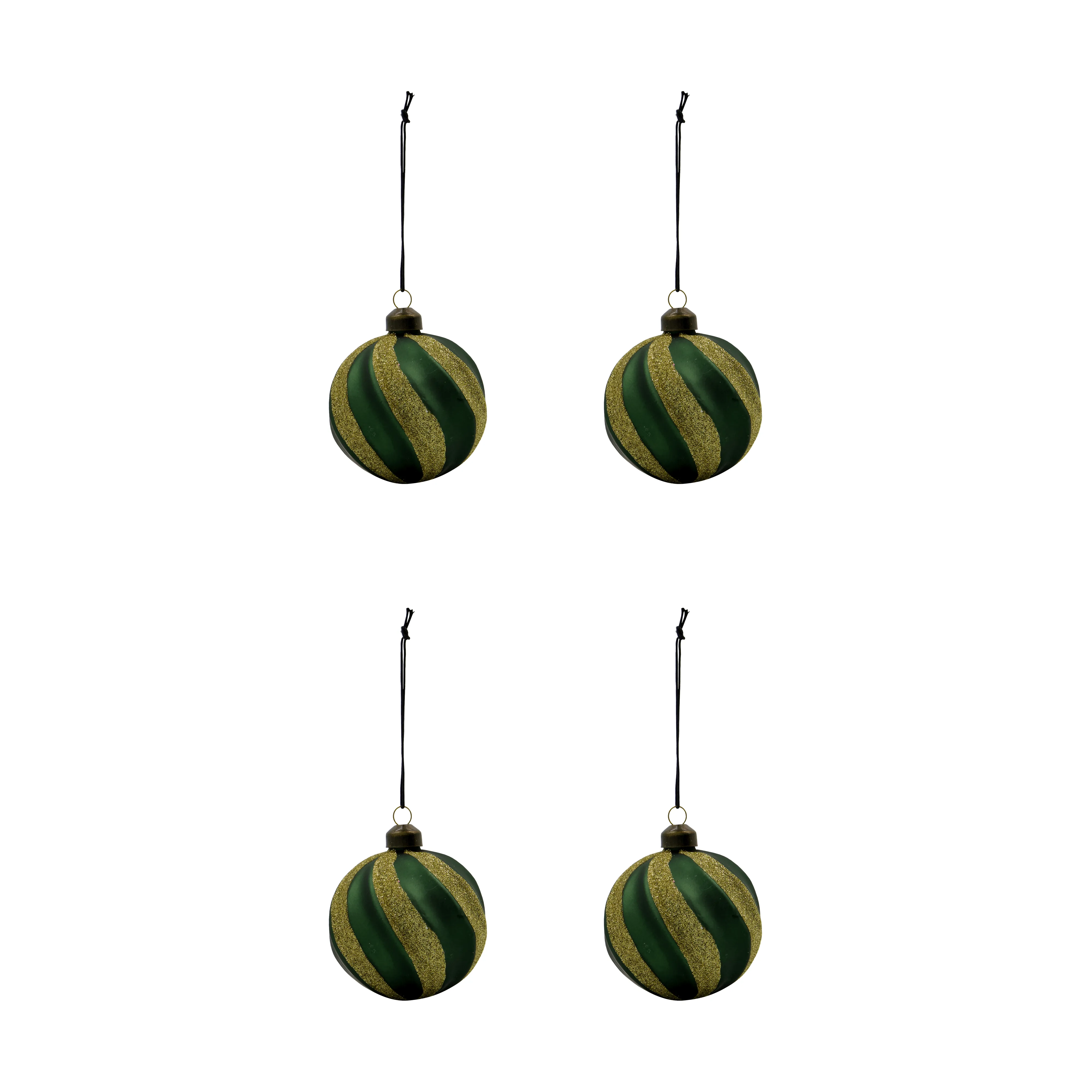 Swirl julgranskula 4-pack, Grön