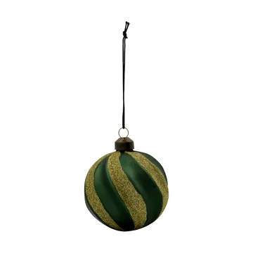 Swirl julgranskula 4-pack - Grön-guld - House Doctor