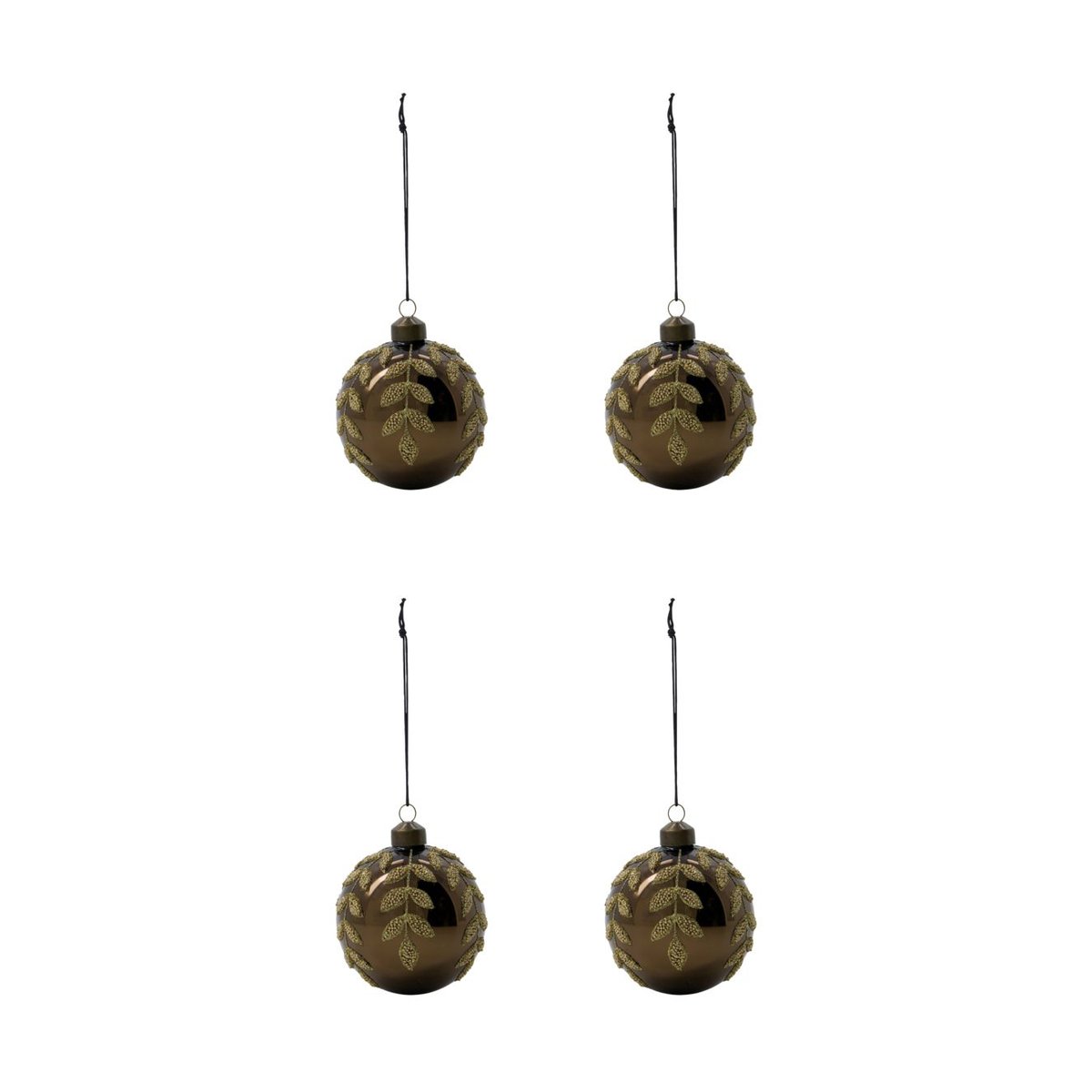 House Doctor Tani julkula 8 cm 4-pack Brun | Skandinavisk Design | Juldekorationer & Julpynt | Brun