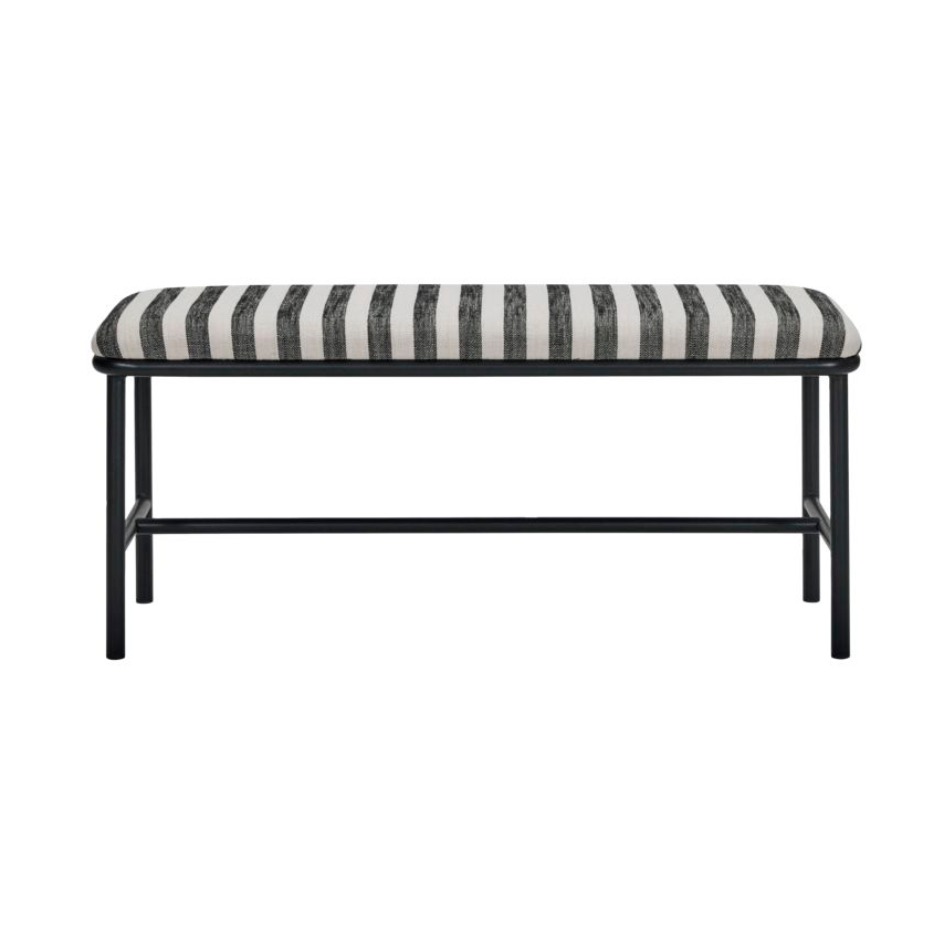 House Doctor Toda bänk 100 cm Svart-Vit | Skandinavisk Design | Bänkar | Svart