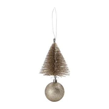 Tree & bell julhänge 15 cm - Sand - House Doctor