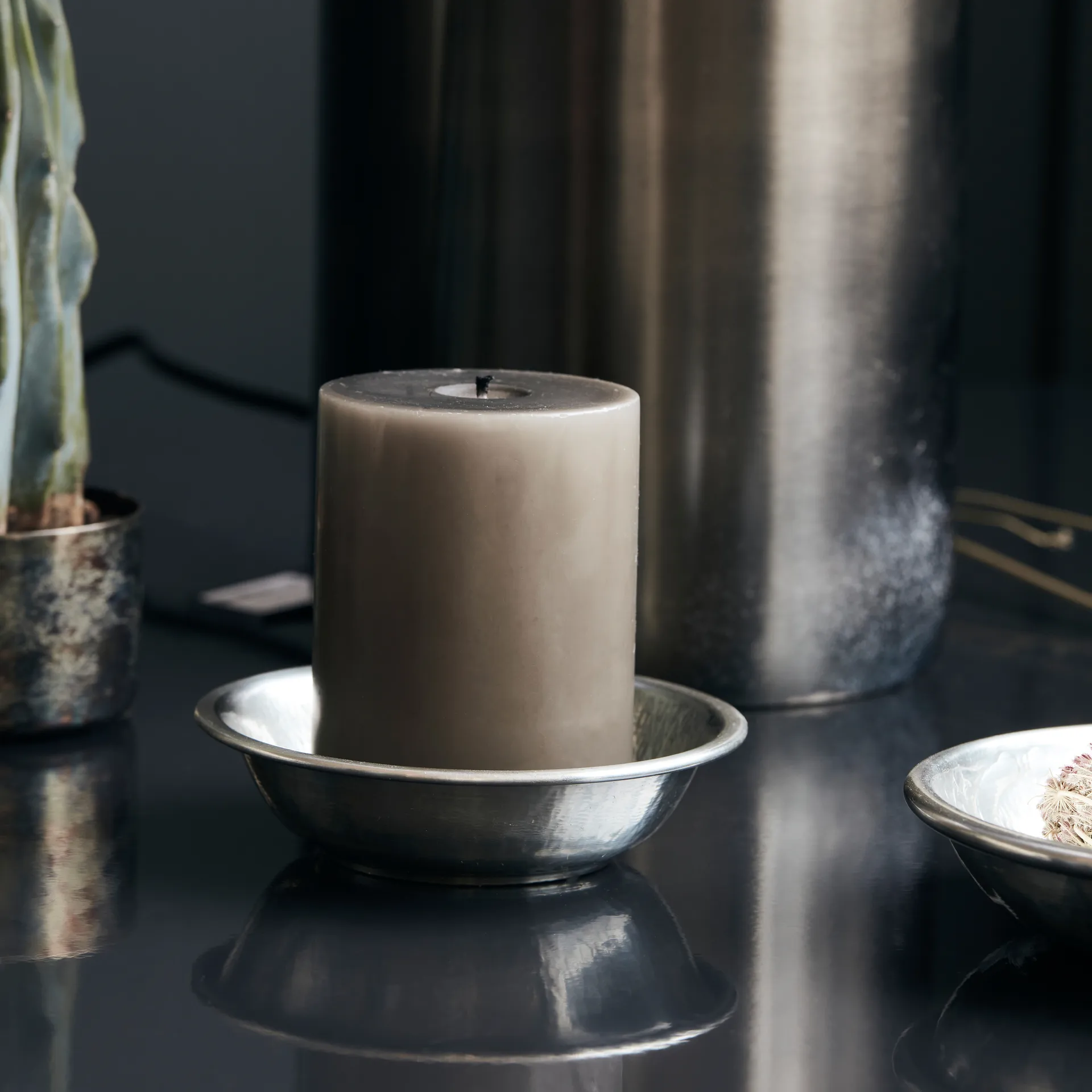 Tura bricka Ø12 cm, Antique silver House Doctor