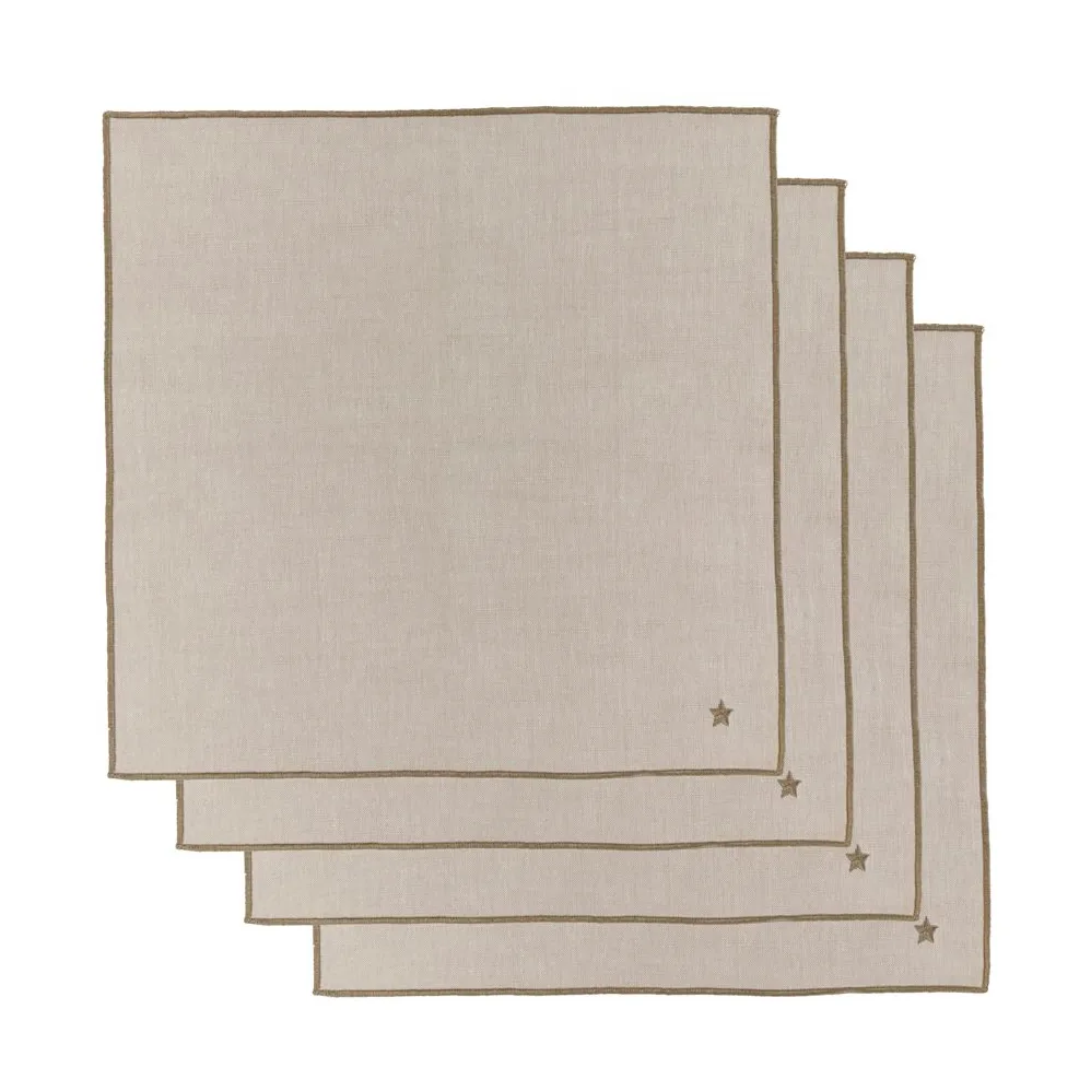 Twinkle tygservett 40x40 cm 4-pack, Taupe House Doctor
