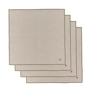 Twinkle tygservett 40x40 cm 4-pack - Taupe - House Doctor