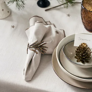 Twinkle tygservett 40x40 cm 4-pack - Taupe - House Doctor