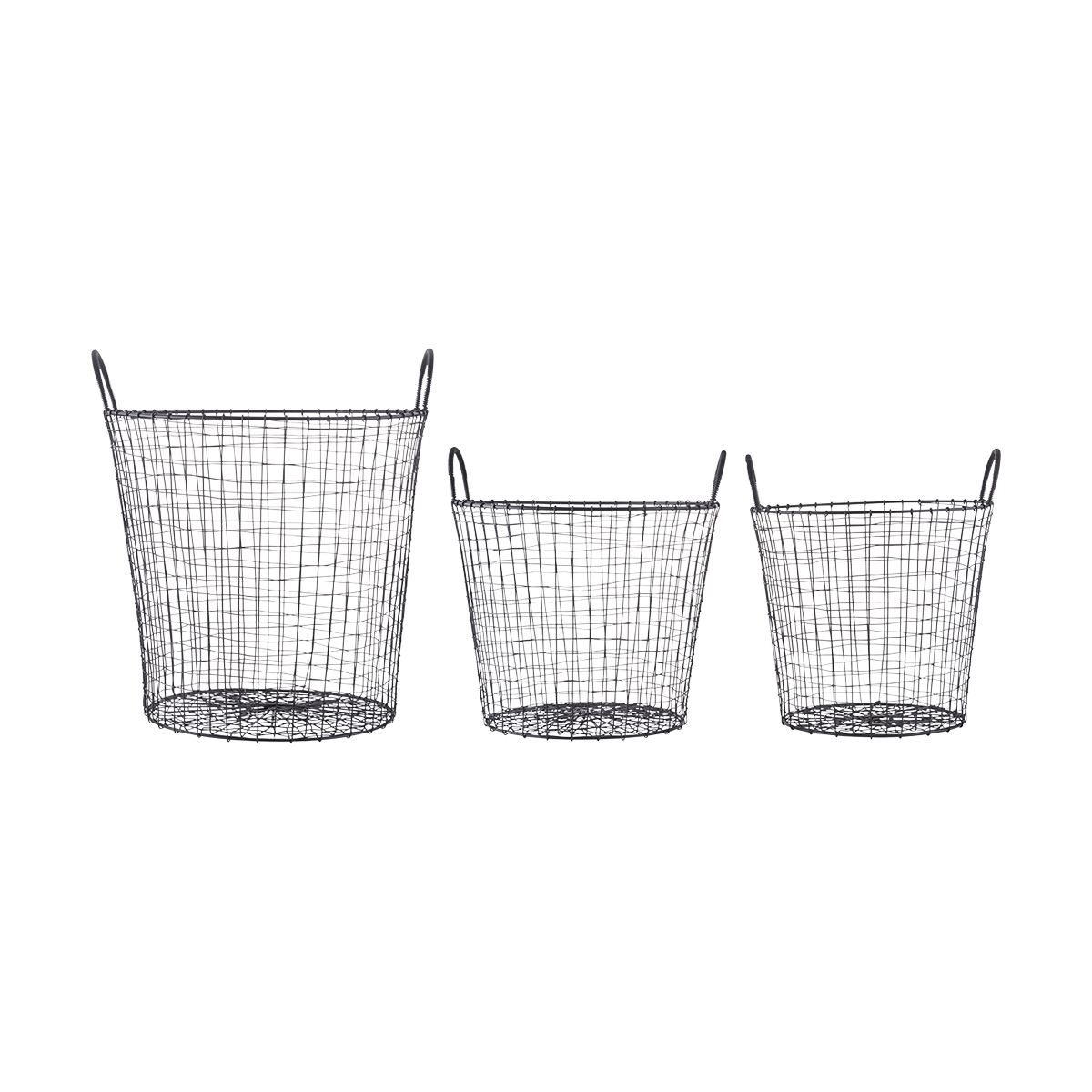 House Doctor Wire korg set om 3 Svart | Skandinavisk Design | Förvaringskorgar | Svart
