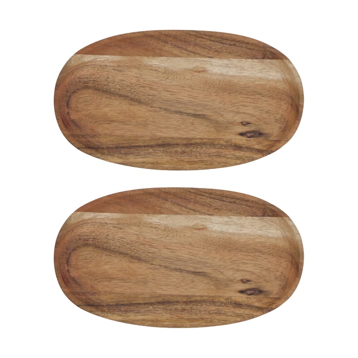 Wood bricka 12,5x22,5 cm 2-pack - Natur - House Doctor