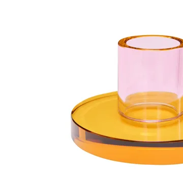 Astra ljusstake small - Pink-orange - Hübsch Interior