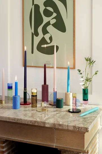 Astro ljusstake - Blue - Hübsch Interior