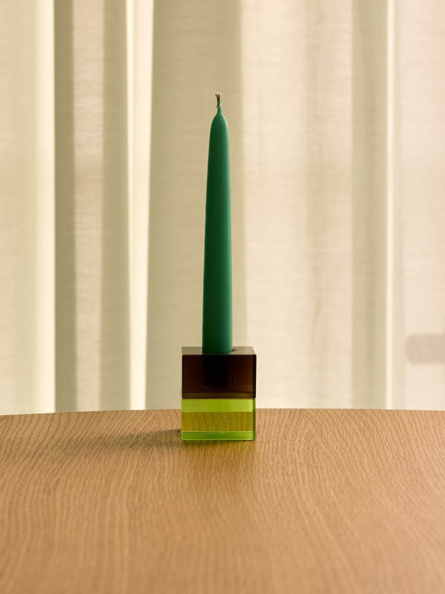 Block ljushållare 2 delar, Brown-green, gray-pink Hübsch Interior