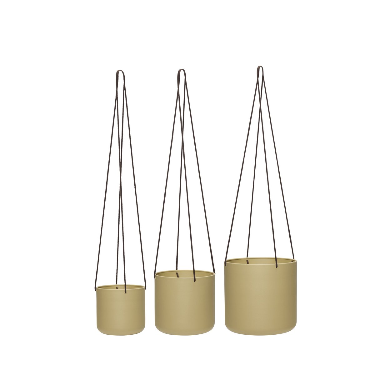 Hübsch Bloom hängkrukor 3-pack Beige | Skandinavisk Design | Krukor | Brun