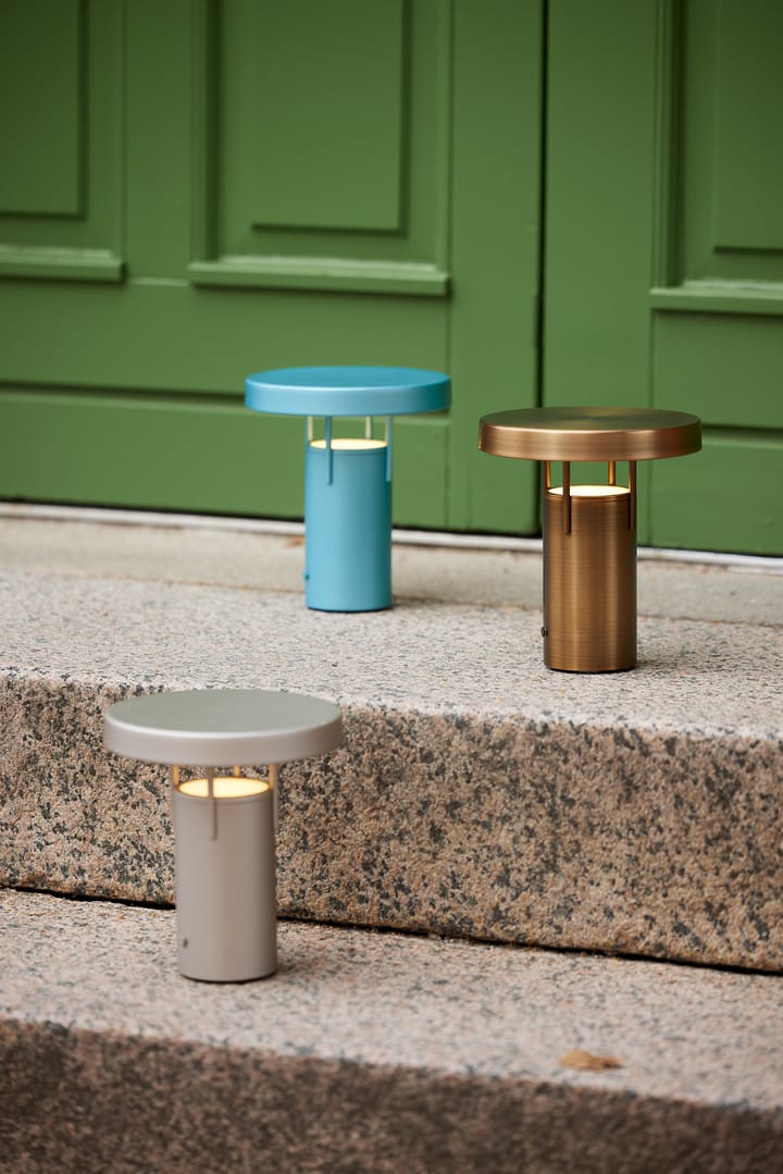 BringMe mini portabel bordslampa, Metallic turquoise Hübsch Interior