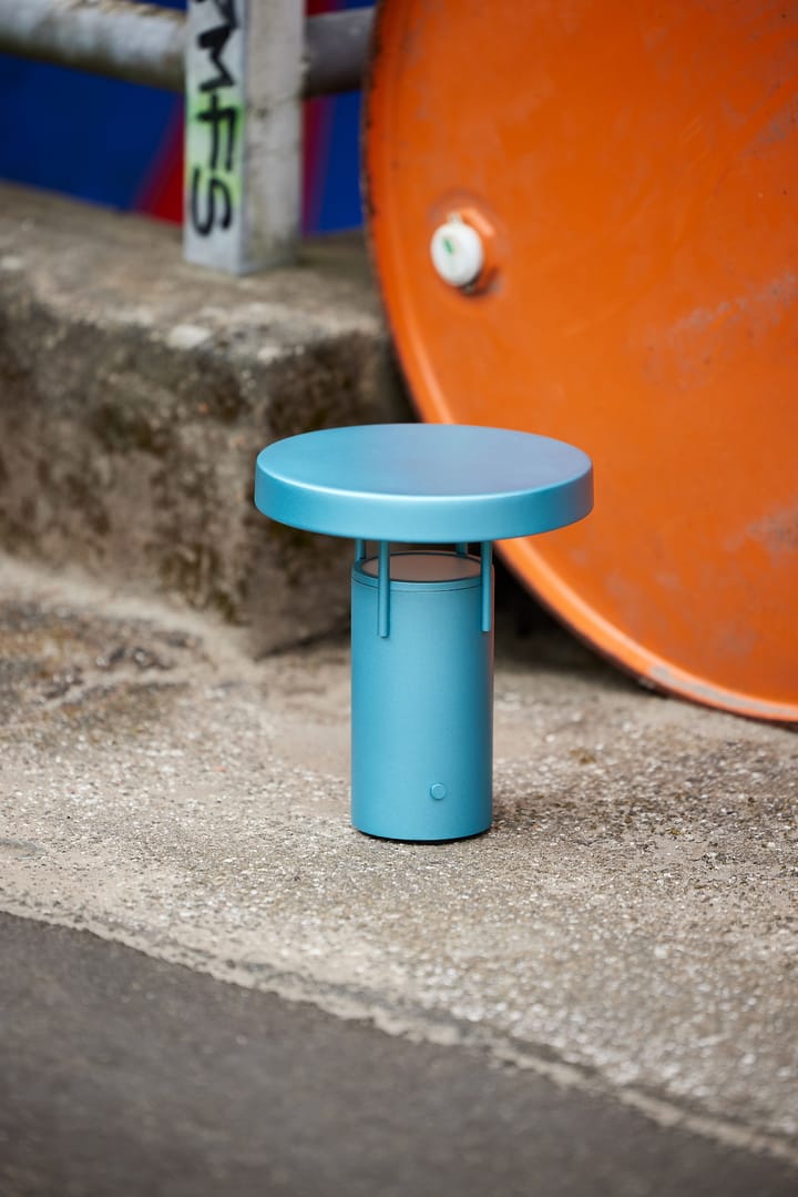 BringMe mini portabel bordslampa, Metallic turquoise Hübsch Interior