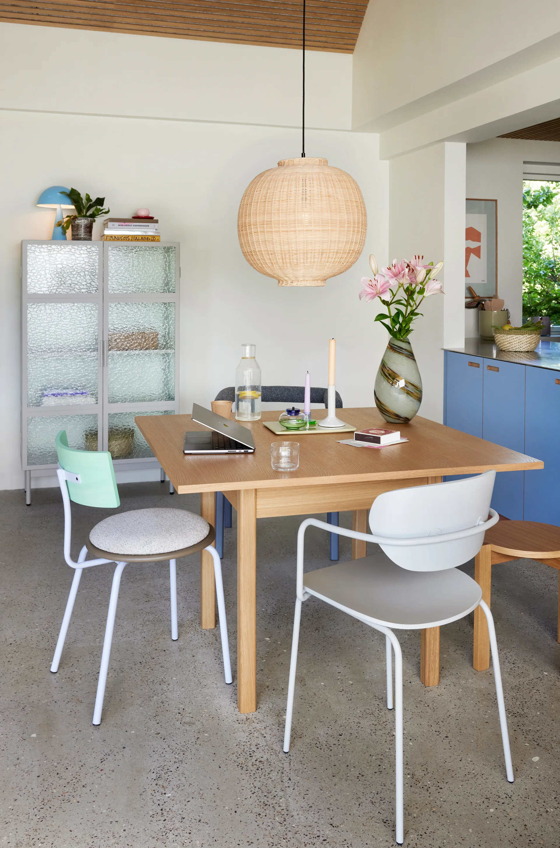 Chand Round pendel, Natural Hübsch Interior