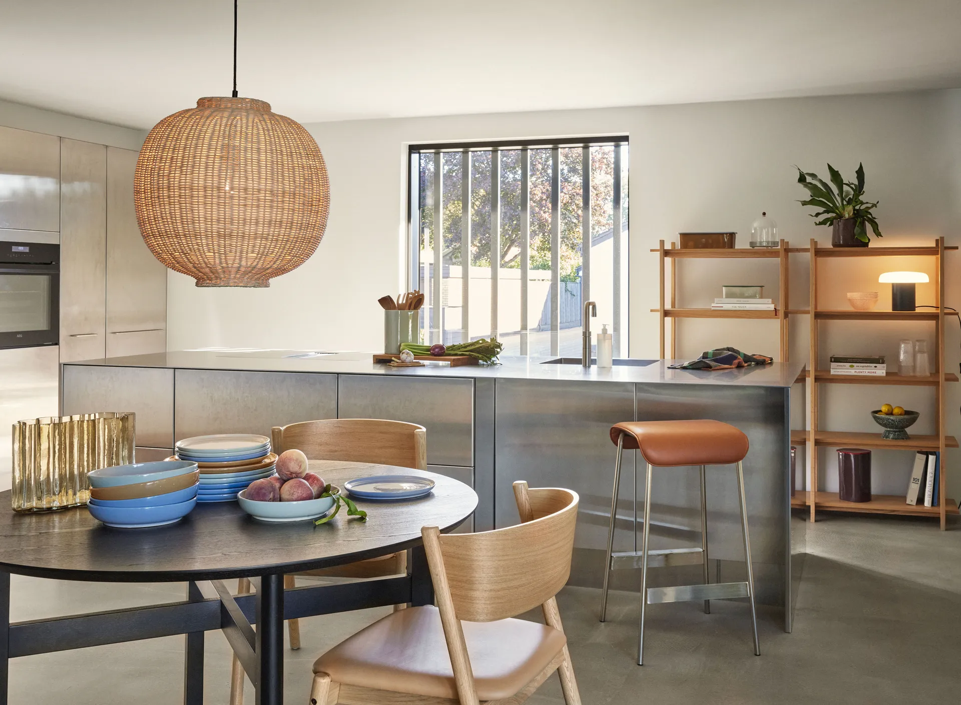 Chand Round pendel, Natural Hübsch Interior