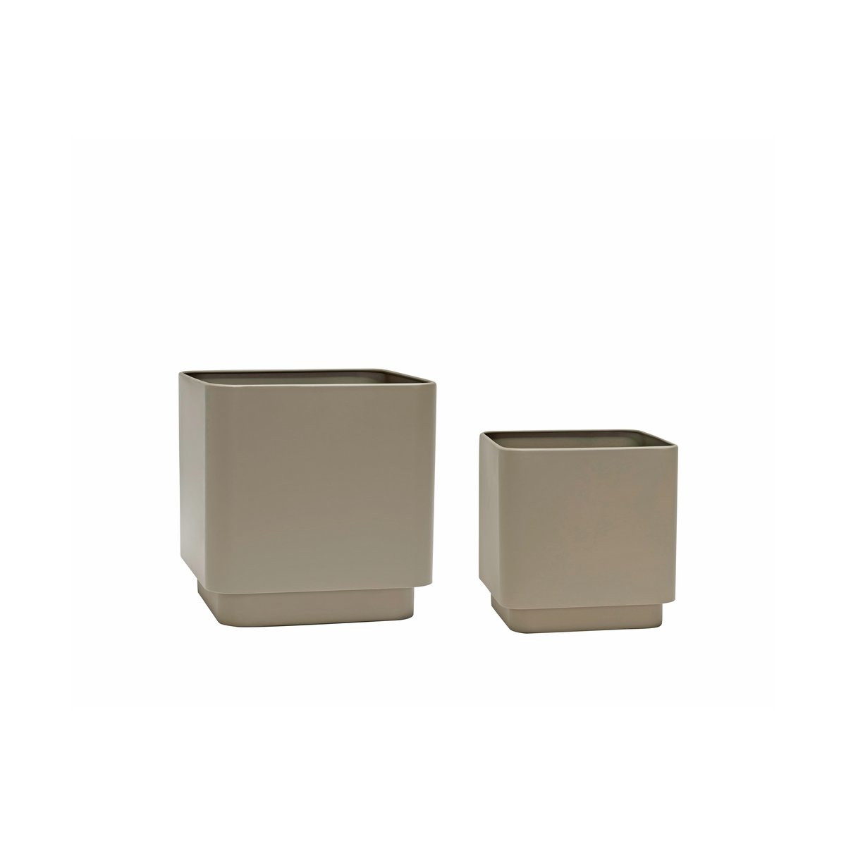Hübsch Cube kruka set 2 delar Brown | Skandinavisk Design | Grytor | Brun