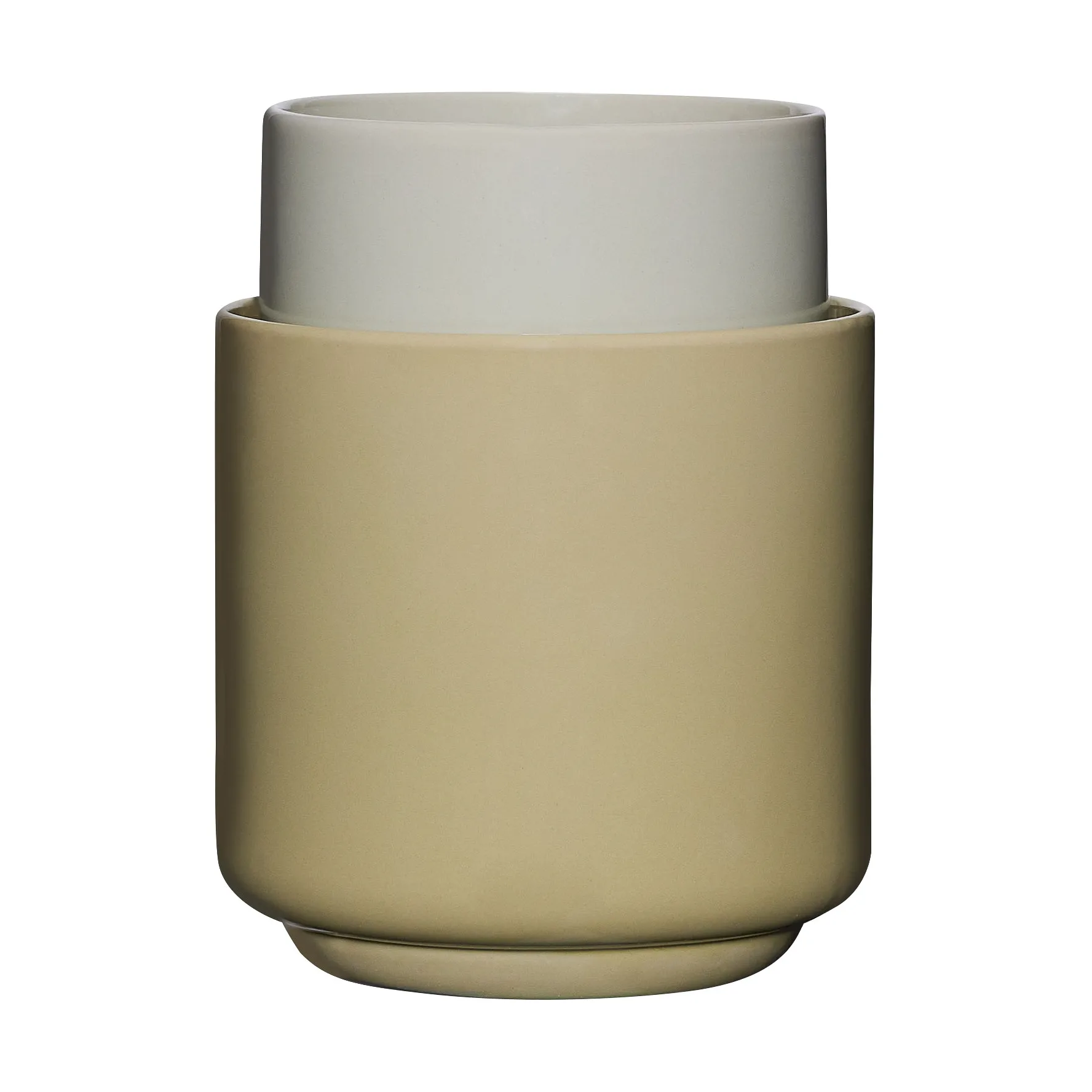 Deux kruka set 2 delar, Light green-sand Hübsch Interior