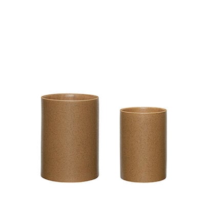 Hübsch Edna krukor 2-pack Brun | Skandinavisk Design | Krukor | Brun