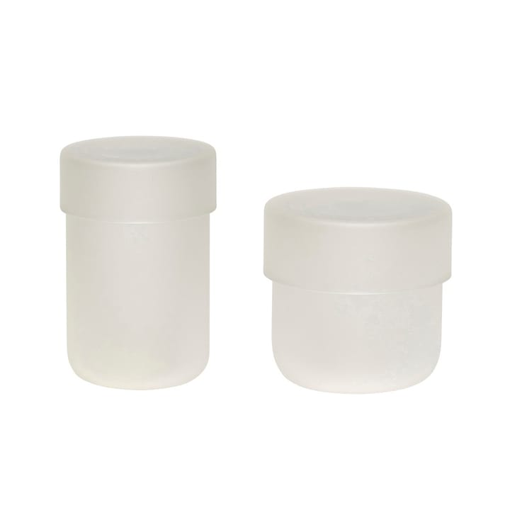 Förvaringsburk glas 2-pack - Frost - Hübsch
