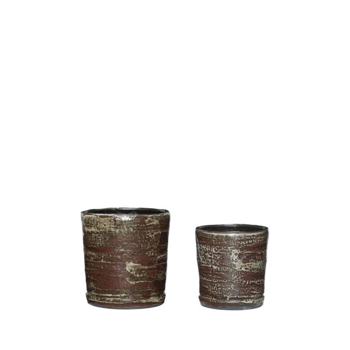 Fossil krukor 2-pack - Brown - Hübsch
