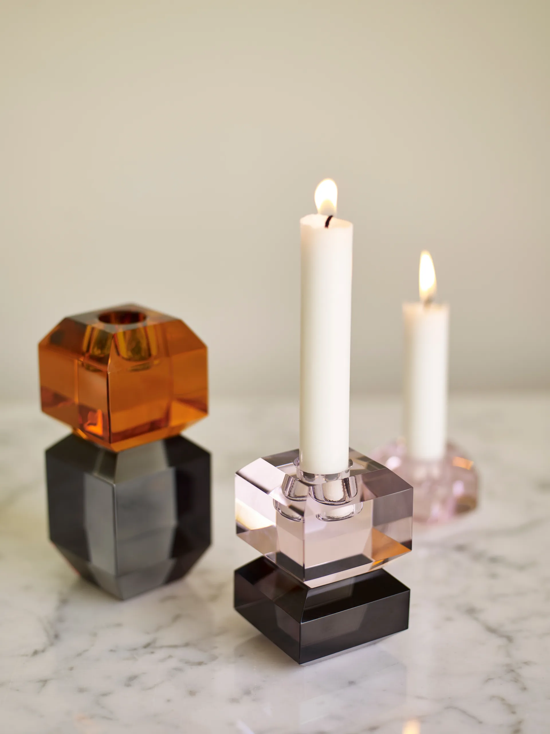 Gem ljusstake, Orange-grey Hübsch