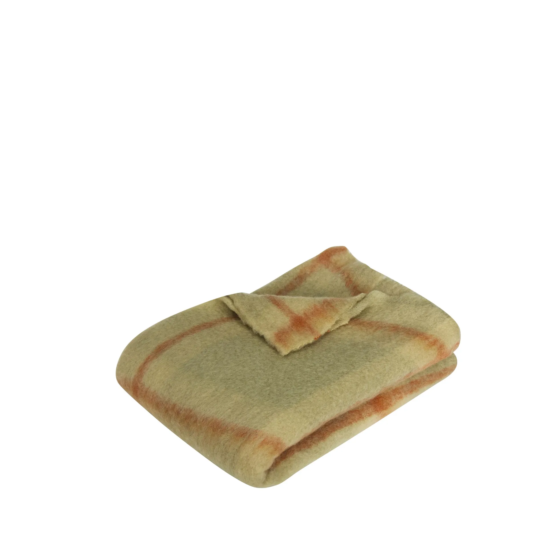 Grid pläd 140x200 cm, Ljusgrön-orange Hübsch Interior