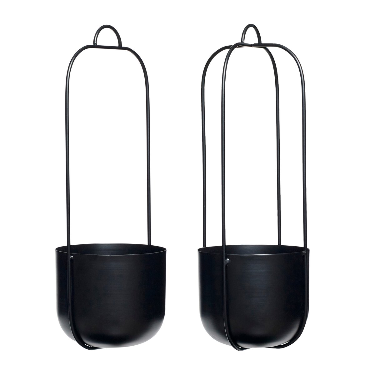 Hübsch Hängande kruka 2-pack Svart | Skandinavisk Design | Krukor | Svart
