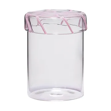 Heir förvaringsburk glas medium - Pink - Hübsch Interior