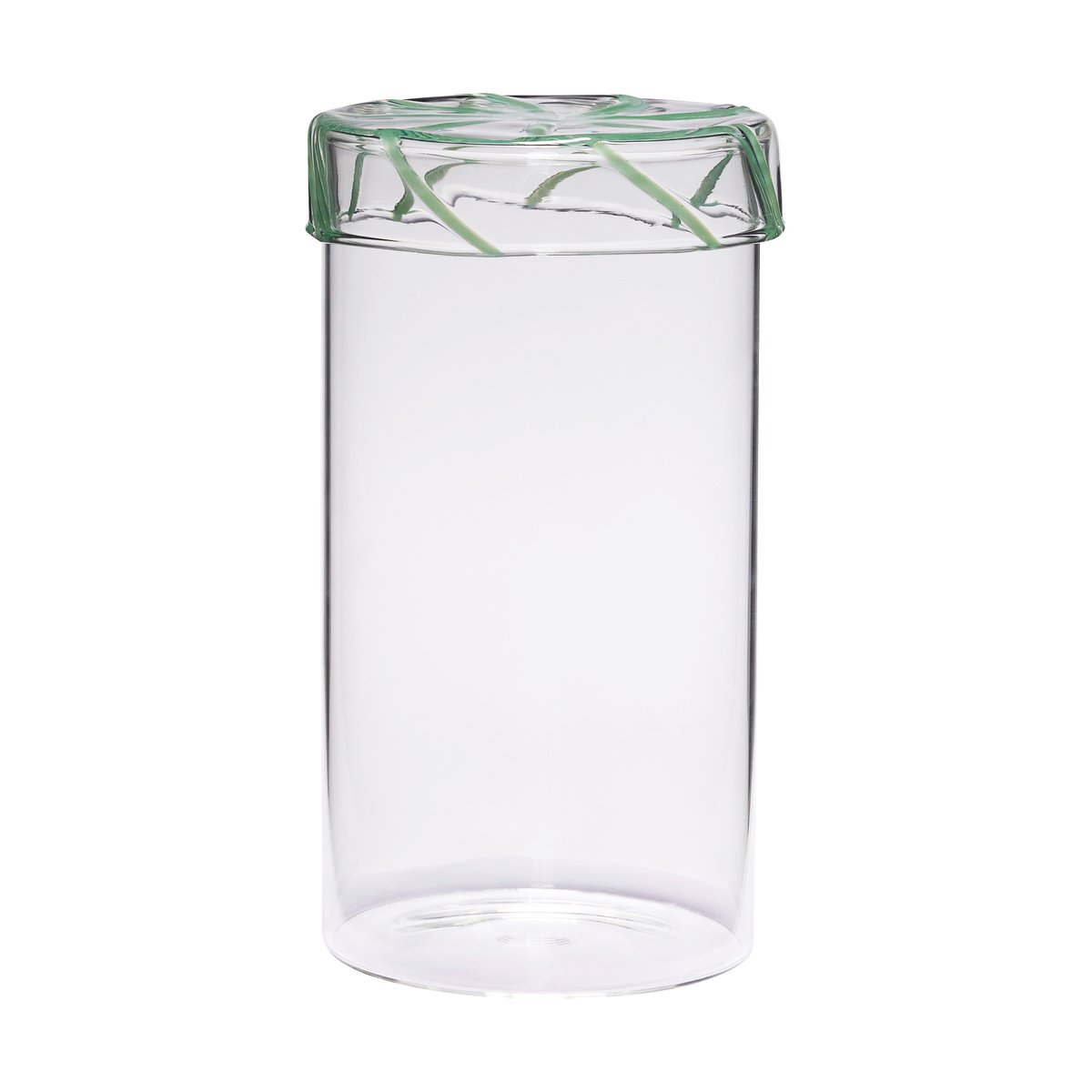 Hübsch Heir förvaringsburk glas tall Green | Skandinavisk Design | Boxar & Askar | Grön